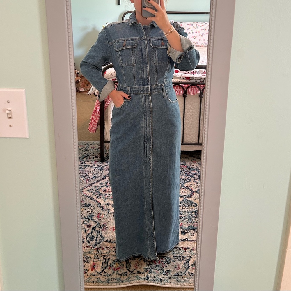 Universal Thread Blue Denim Shirt Dress